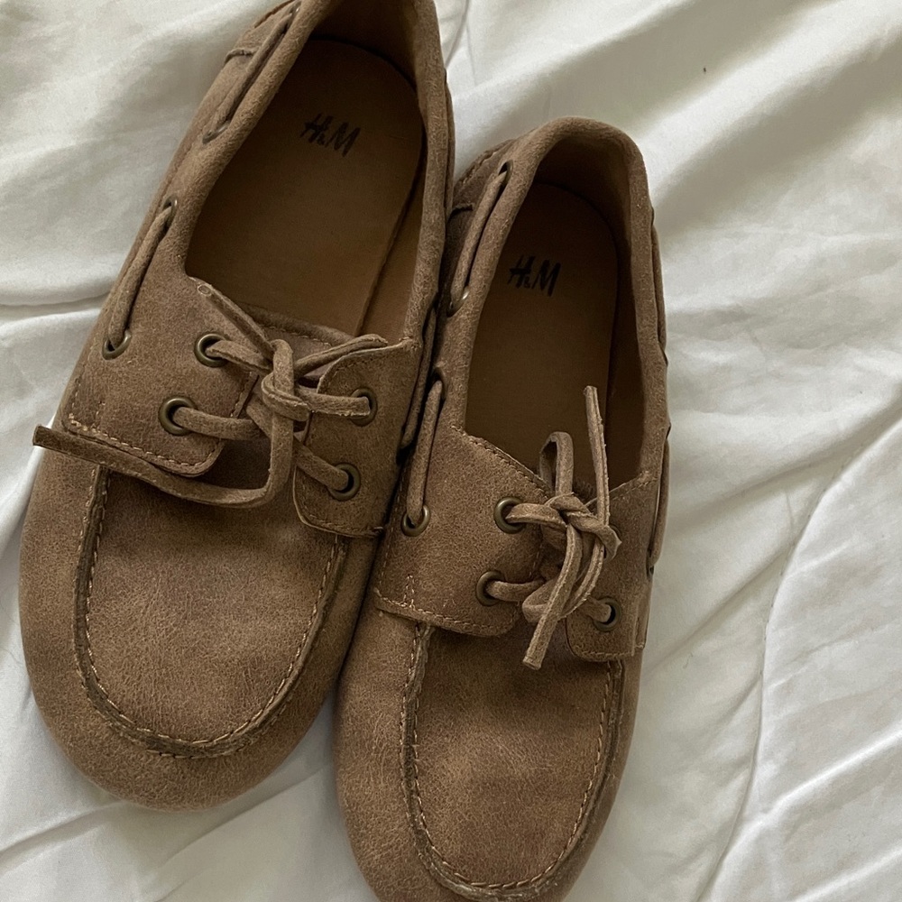 H&M Tan Boat Shoes kids